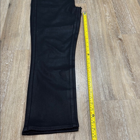 PAIGE Cindy Cropped Size 32 Black Straight Leg High Rise Jeans Sleek Design - Picture 5 of 13